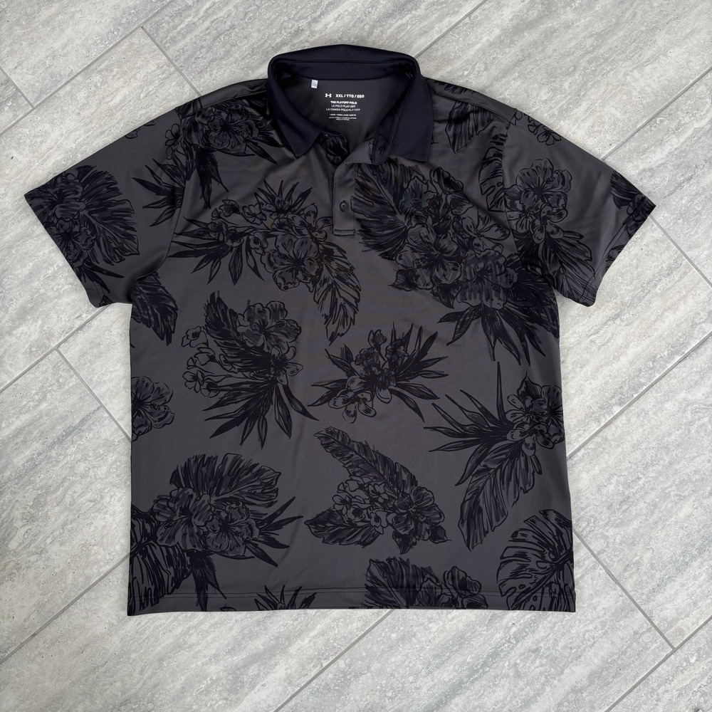 Under Armour Men's Playoff Polo 2.0 schwarz exotic print Herren XXL